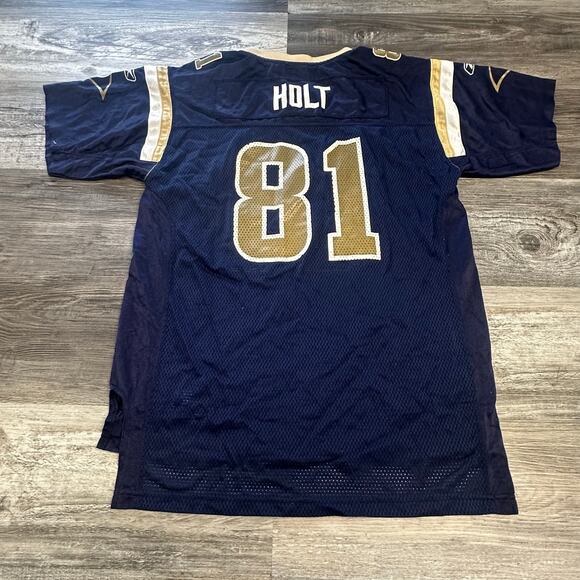 Reebok St. Louis Rams Torry Holt #81 Navy Gold Boys XL NFL Football Jersey Shirt - Picture 1 of 13